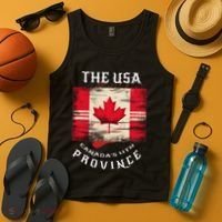 The Usa Canada’S 11th Province Funny Canada Flag Funny Leaf Tank Top thumb 4
