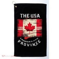 The Usa Canada’S 11th Province Funny Canada Flag Funny Leaf Golf Towel thumb 0
