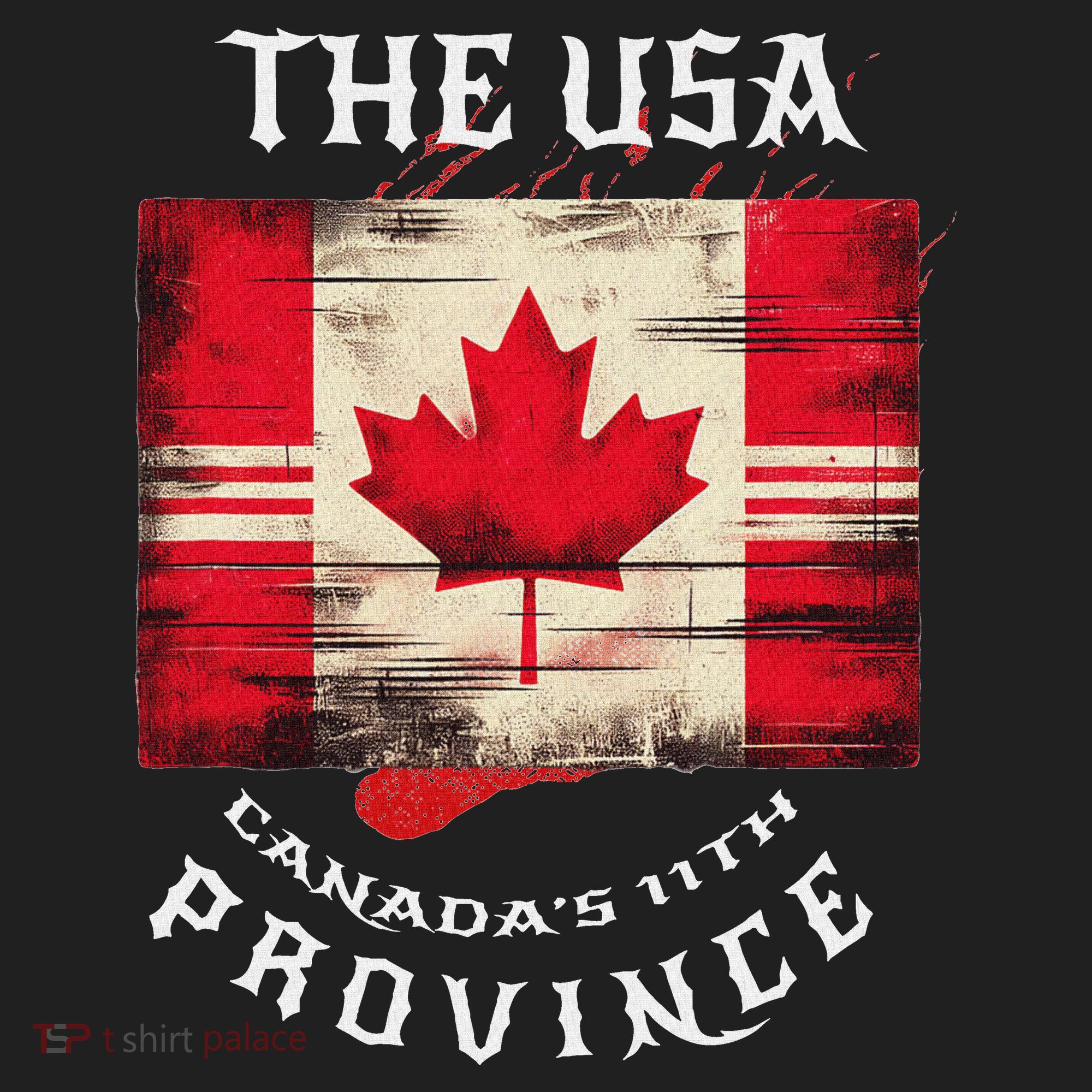 The Usa Canada’S 11th Province Funny Canada Flag Funny Leaf Golf Towel