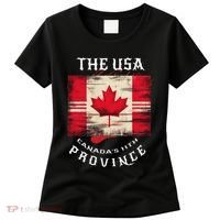 The Usa Canada’S 11th Province Funny Canada Flag Funny Leaf Women's T-Shirt thumb 0