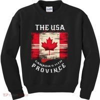 The Usa Canada’S 11th Province Funny Canada Flag Funny Leaf Kids Sweatshirt thumb 0