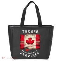 The Usa Canada’S 11th Province Funny Canada Flag Funny Leaf Tote Bag thumb 0