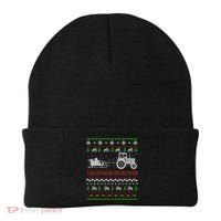 Tractor Ugly Christmas Sweater Funny Gift Funny Santa Funny Gift Beanie thumb 0