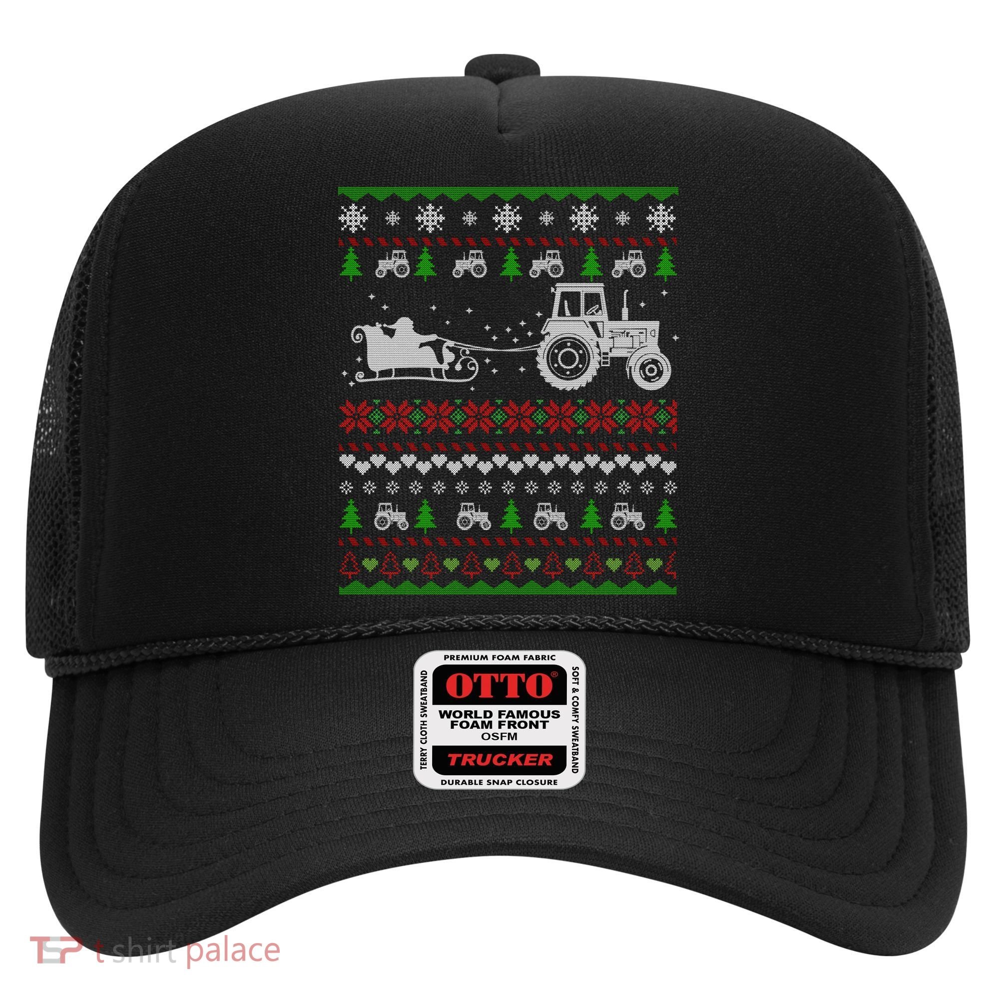 Tractor Ugly Christmas Sweater Funny Gift Funny Santa Funny Gift Hat