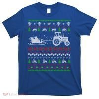 Tractor Ugly Christmas Sweater Funny Gift Funny Santa Funny Gift T-Shirt thumb 0