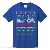 Tractor Ugly Christmas Sweater Funny Gift Funny Santa Funny Gift Kids T-Shirt thumb 0