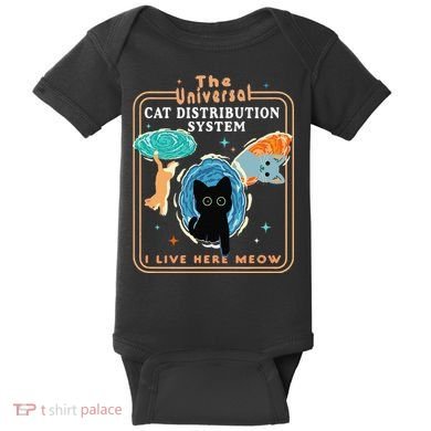 The Universal Cat Distribution System Funny LoverCat Gift Baby Bodysuit