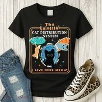 The Universal Cat Distribution System Funny LoverCat Gift Women's T-Shirt thumb 3