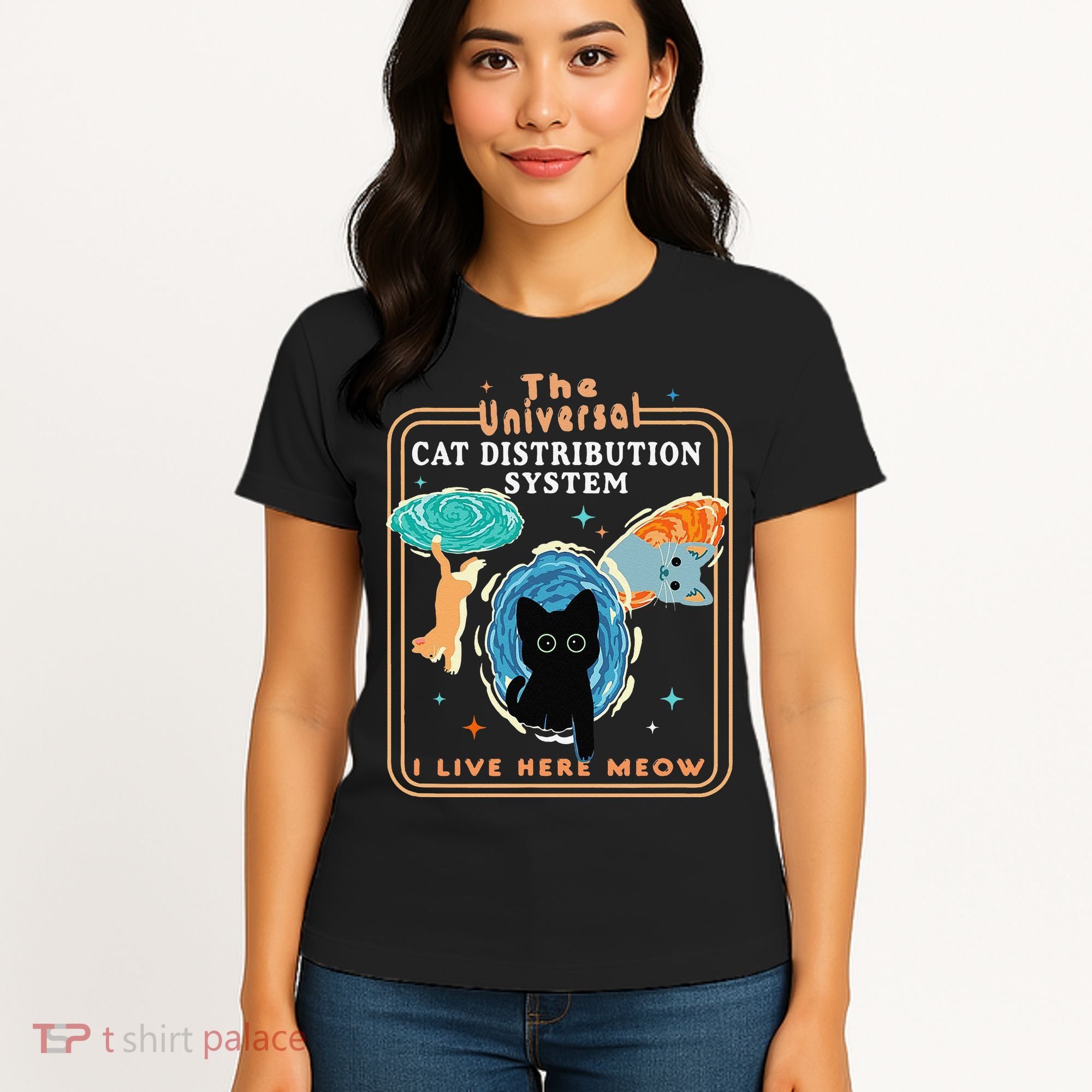 The Universal Cat Distribution System Funny LoverCat Gift Women's T-Shirt