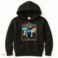 The Universal Cat Distribution System Funny LoverCat Gift Kids Hoodie thumb 0