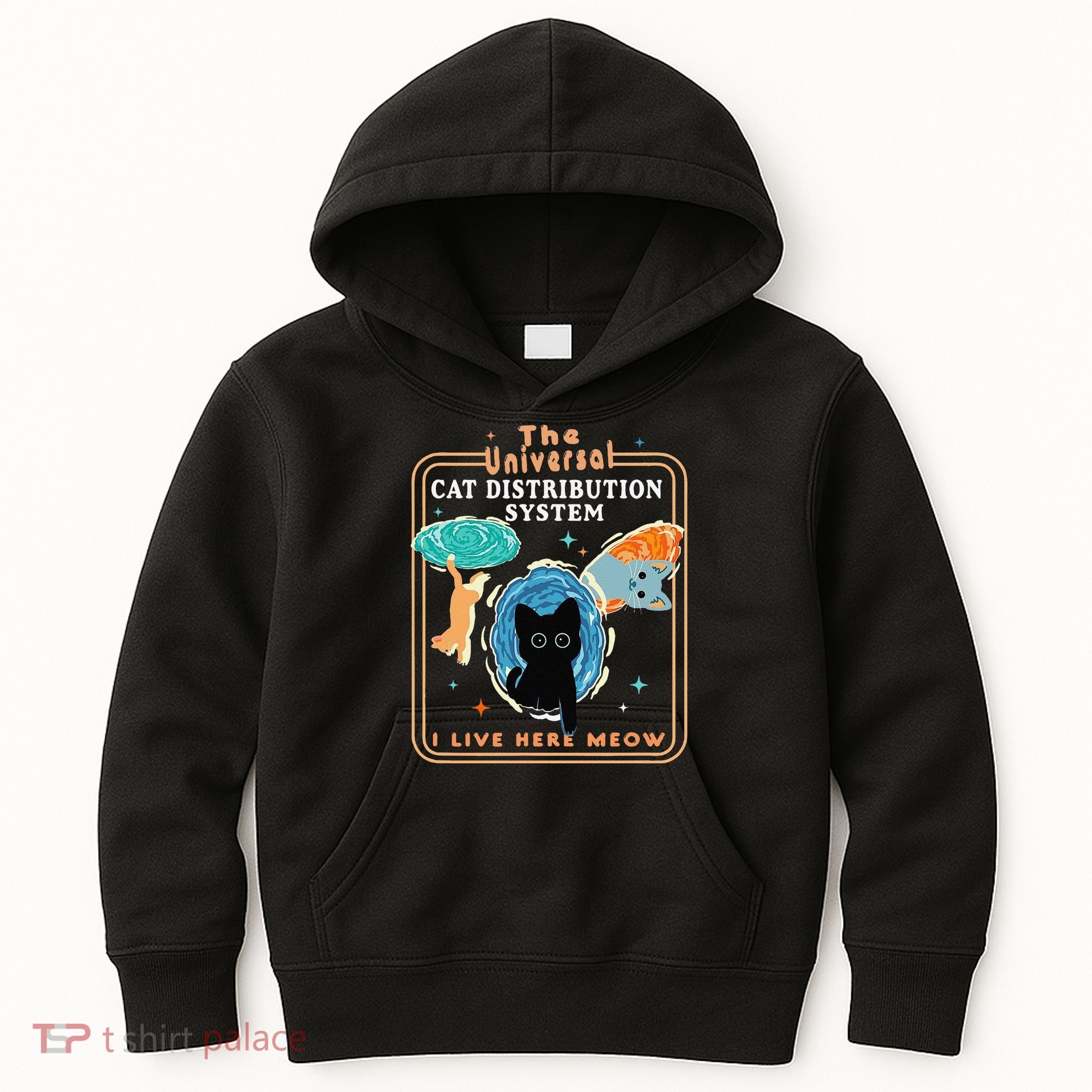 The Universal Cat Distribution System Funny LoverCat Gift Kids Hoodie