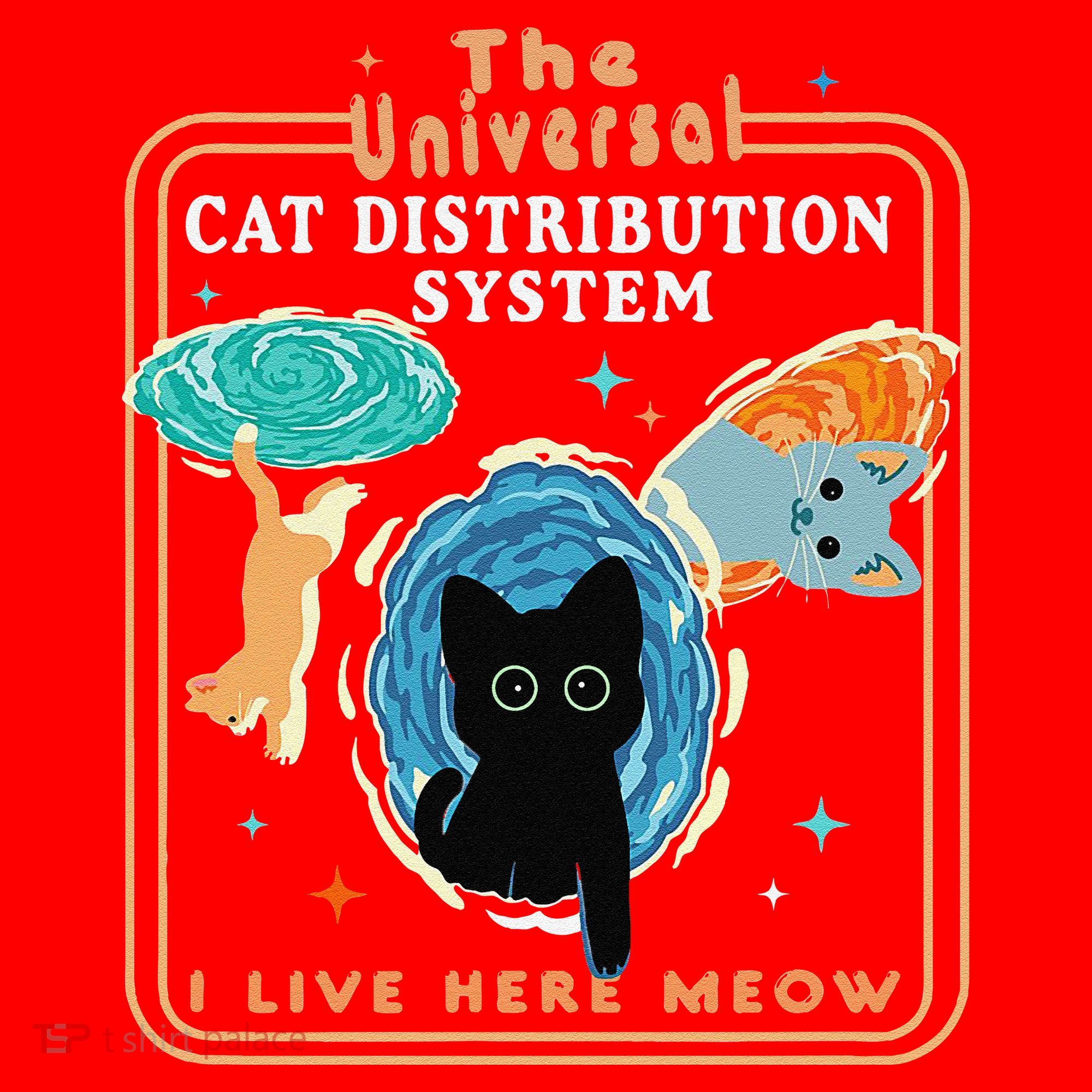 The Universal Cat Distribution System Funny LoverCat Gift Santa Hat