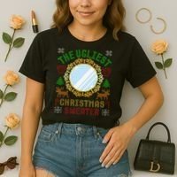 The Ugliest Christmas Sweater With An Image Of A Mirror Comfort Colors Boxy T-Shirt thumb 2