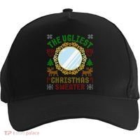 The Ugliest Christmas Sweater With An Image Of A Mirror Five-Panel Snapback Cap thumb 0
