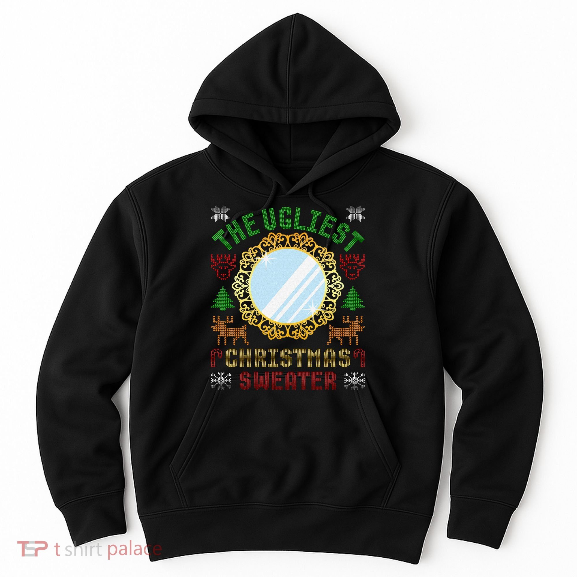 The Ugliest Christmas Sweater With An Image Of A Mirror Hoodie