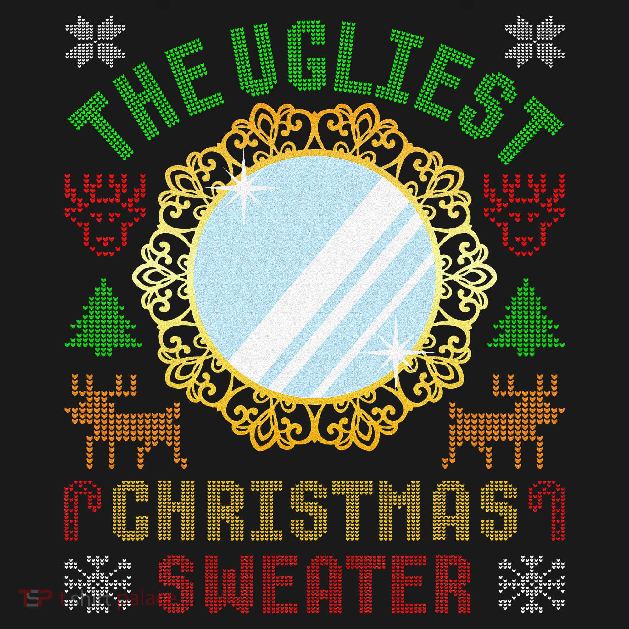 The Ugliest Christmas Sweater With An Image Of A Mirror Hoodie