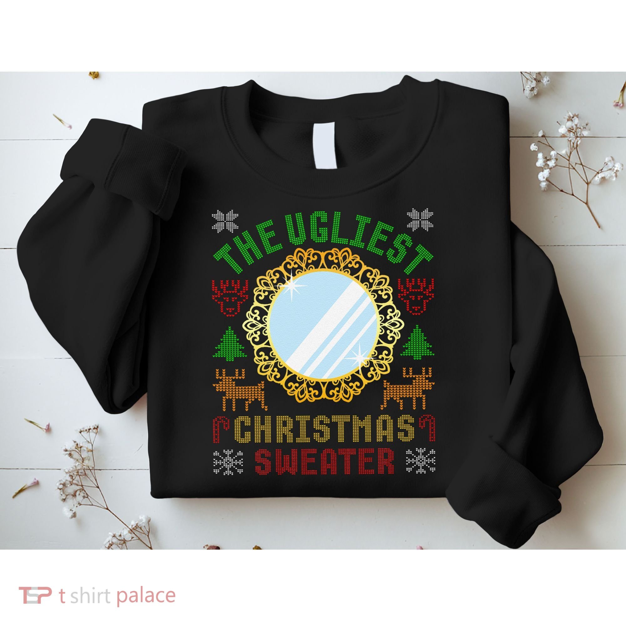 The Ugliest Christmas Sweater With An Image Of A Mirror Sweatshirt
