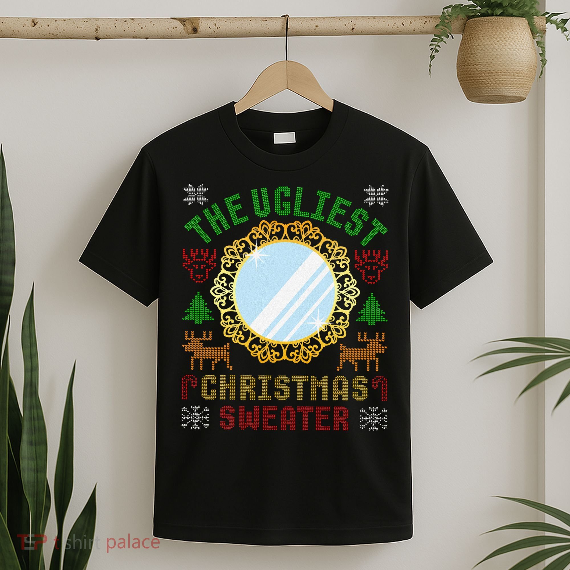 The Ugliest Christmas Sweater With An Image Of A Mirror T-Shirt
