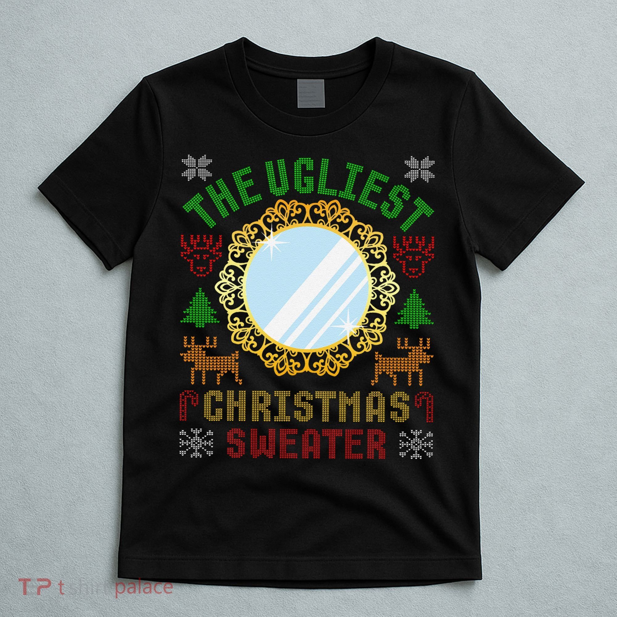 The Ugliest Christmas Sweater With An Image Of A Mirror T-Shirt
