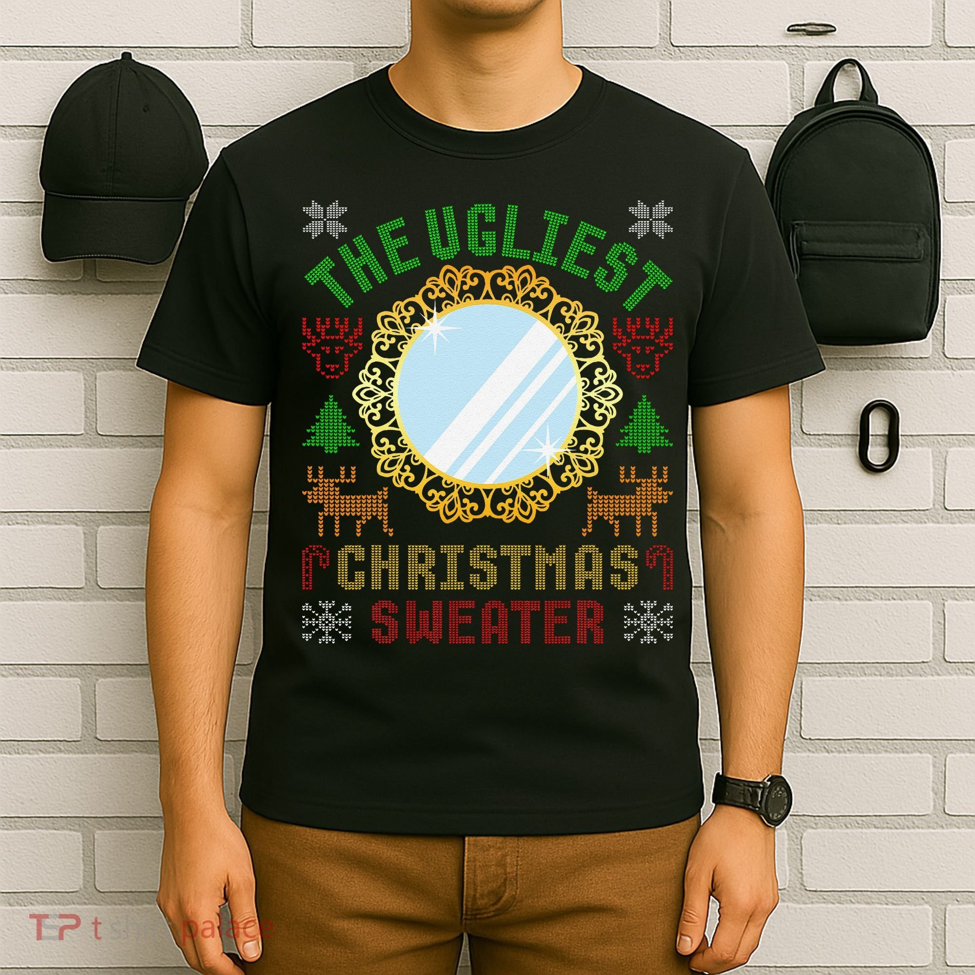 The Ugliest Christmas Sweater With An Image Of A Mirror T-Shirt