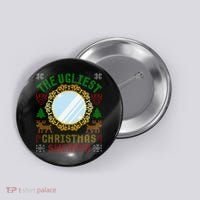 The Ugliest Christmas Sweater With An Image Of A Mirror Button thumb 0