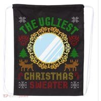 The Ugliest Christmas Sweater With An Image Of A Mirror Drawstring Bag thumb 0