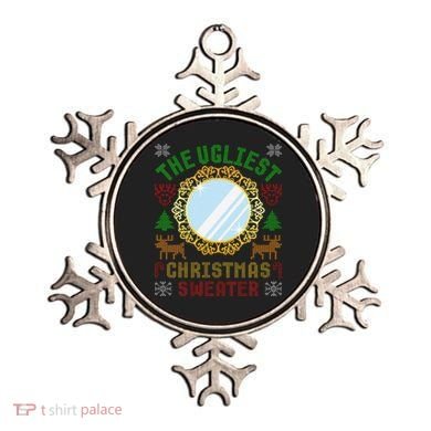 The Ugliest Christmas Sweater With An Image Of A Mirror Ornament