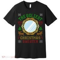 The Ugliest Christmas Sweater With An Image Of A Mirror Premium T-Shirt thumb 0