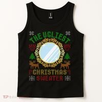 The Ugliest Christmas Sweater With An Image Of A Mirror Tank Top thumb 2