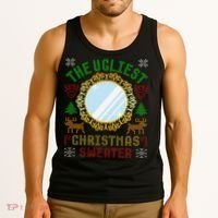 The Ugliest Christmas Sweater With An Image Of A Mirror Tank Top thumb 3
