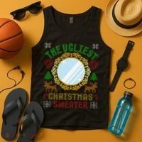 The Ugliest Christmas Sweater With An Image Of A Mirror Tank Top thumb 4