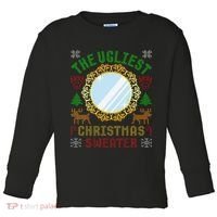 The Ugliest Christmas Sweater With An Image Of A Mirror Toddler Long Sleeve Shirt thumb 0