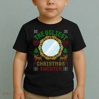 The Ugliest Christmas Sweater With An Image Of A Mirror Toddler T-Shirt thumb 2