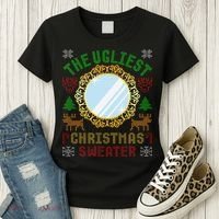 The Ugliest Christmas Sweater With An Image Of A Mirror Women's T-Shirt thumb 3
