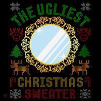 The Ugliest Christmas Sweater With An Image Of A Mirror Kids Colorblock Raglan Jersey thumb 2