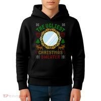 The Ugliest Christmas Sweater With An Image Of A Mirror Kids Hoodie thumb 4