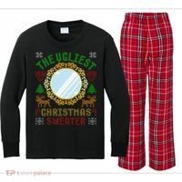 The Ugliest Christmas Sweater With An Image Of A Mirror Kids Long Sleeve Plaid Pajama Set thumb 0