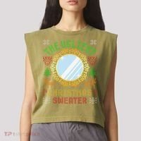 The Ugliest Christmas Sweater With An Image Of A Mirror Garment-Dyed Women's Muscle Tee thumb 2
