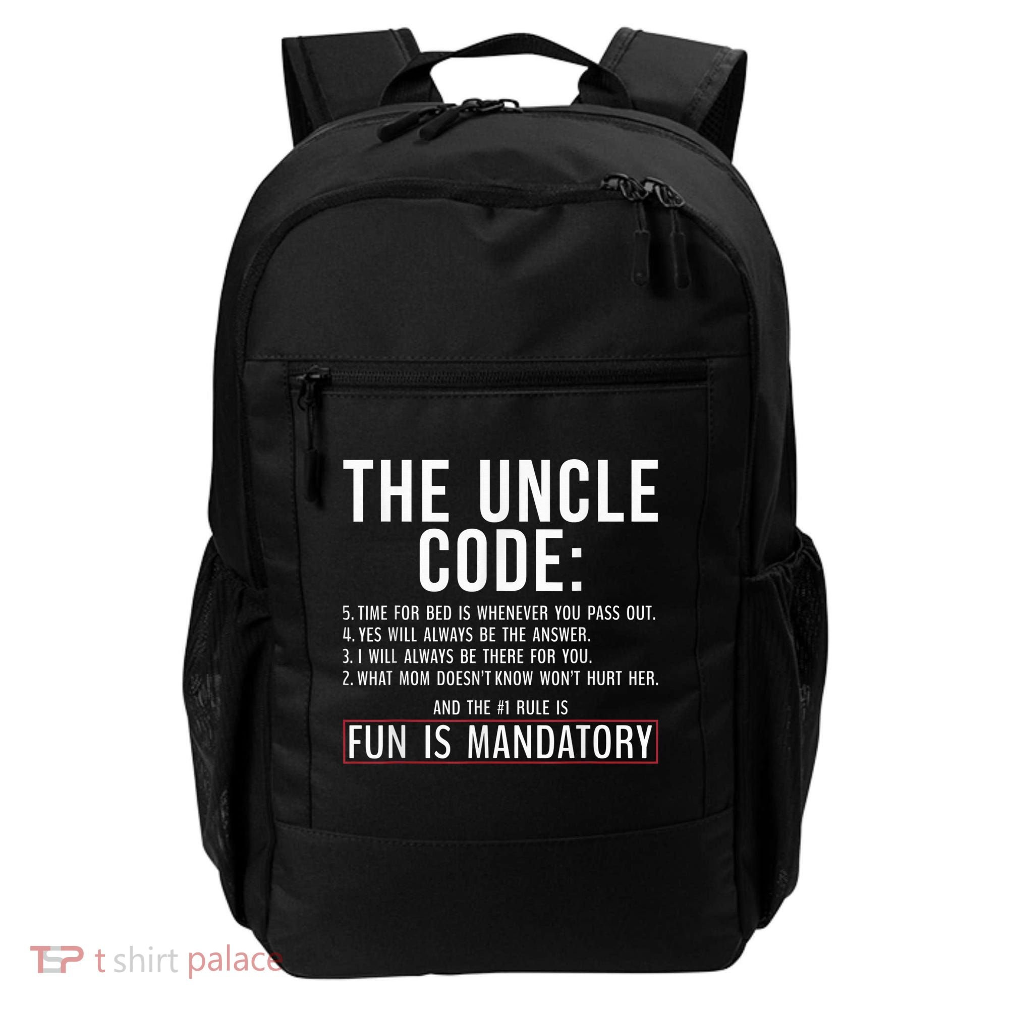The Uncle Code Fun ins Mandatory Family Brother Uncle Backpack
