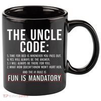 The Uncle Code Fun ins Mandatory Family Brother Uncle 11oz C Handle Ceramic Mug thumb 0
