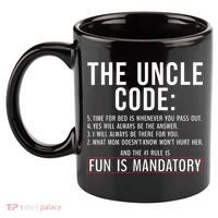 The Uncle Code Fun ins Mandatory Family Brother Uncle 11oz C Handle Ceramic Mug thumb 2