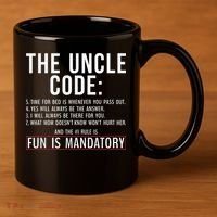The Uncle Code Fun ins Mandatory Family Brother Uncle 11oz C Handle Ceramic Mug thumb 3