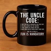 The Uncle Code Fun ins Mandatory Family Brother Uncle 11oz C Handle Ceramic Mug thumb 4
