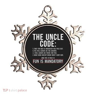 The Uncle Code Fun ins Mandatory Family Brother Uncle Ornament