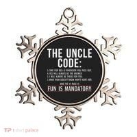 The Uncle Code Fun ins Mandatory Family Brother Uncle Ornament thumb 0