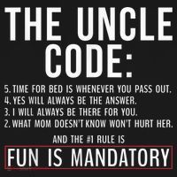 The Uncle Code Fun ins Mandatory Family Brother Uncle Ornament thumb 1