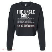 The Uncle Code Fun ins Mandatory Family Brother Uncle Cropped Pullover Crew thumb 0