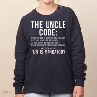 The Uncle Code Fun ins Mandatory Family Brother Uncle Women's Sweatshirt thumb 0