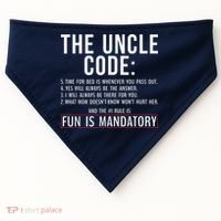The Uncle Code Fun ins Mandatory Family Brother Uncle USA-Made Doggie Bandana thumb 0