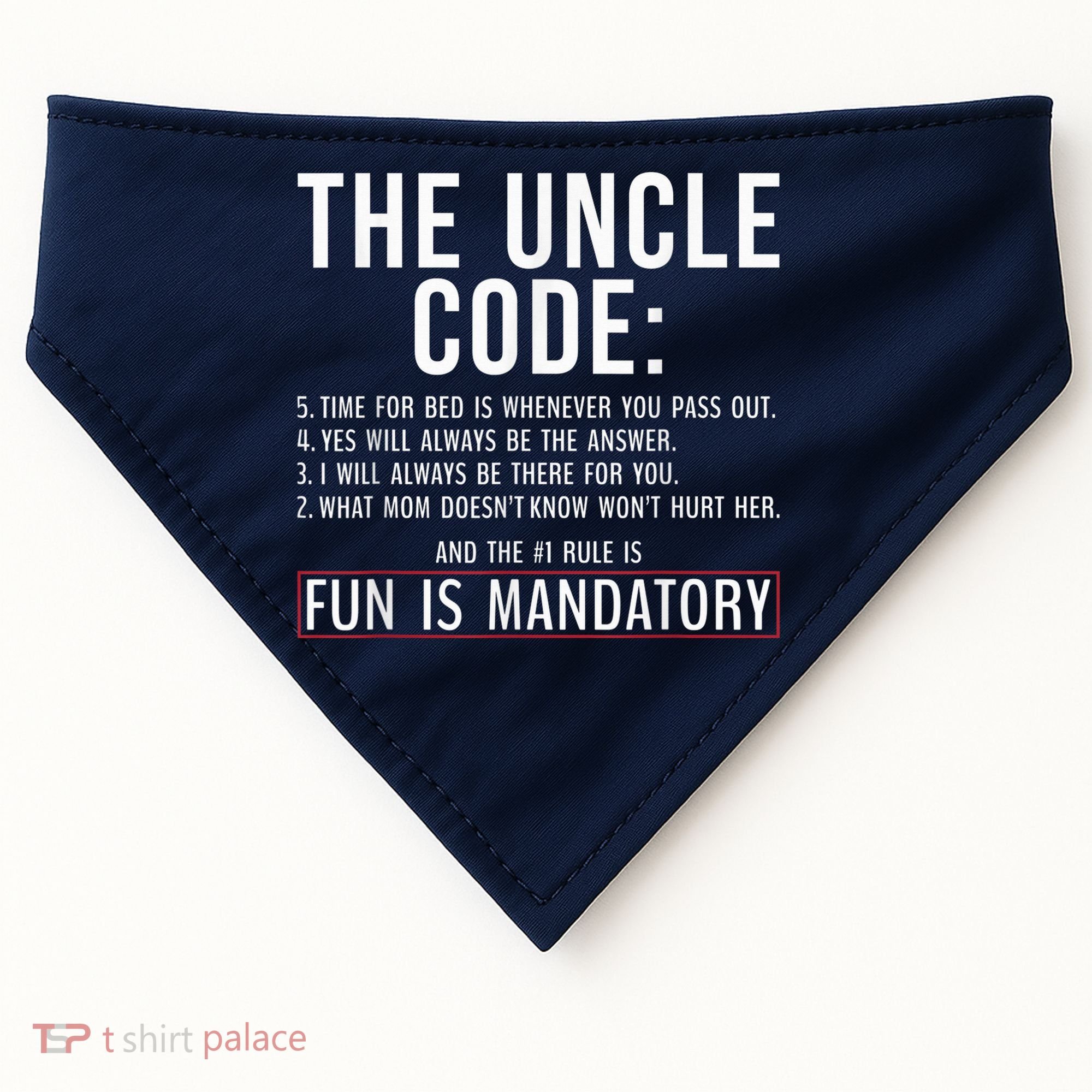 The Uncle Code Fun ins Mandatory Family Brother Uncle USA-Made Doggie Bandana